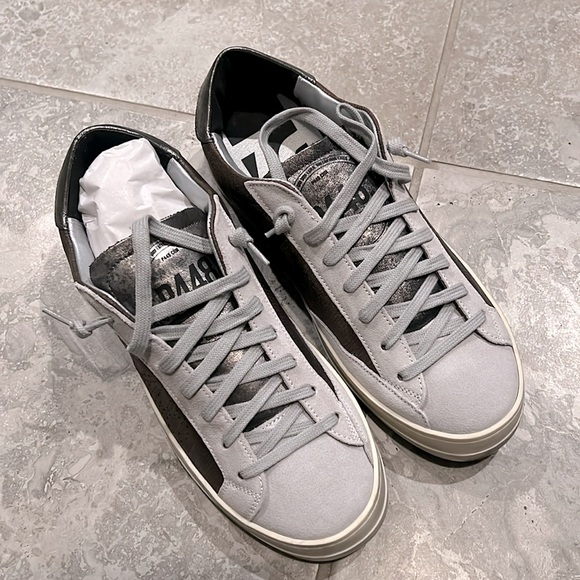 P448 John Roccia Low Top Sneakers, Brown Size 40 New in Box - Picture 6 of 11